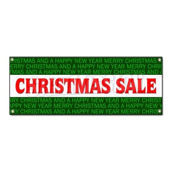Signmission CHRISTMAS SALE BANNER SIGN christmas season tree decorate discount holidays B-Christmas Sale - main